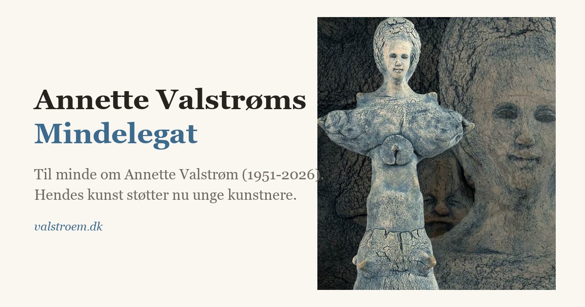 Annette Valstrøms Forening til Støtte for Unge Kunstnere logo
